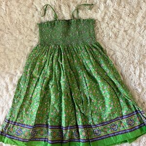 Ralph Lauren Green Floral Summer Dress Size 8